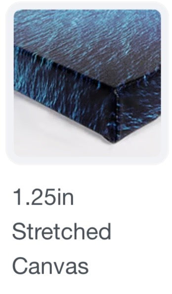 Ski scarf stretched canvas