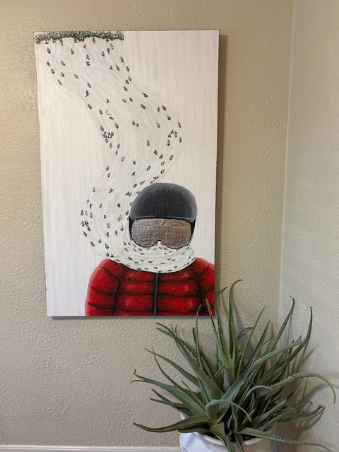 Active scarf snow scene