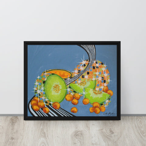 Upgraded Prints- DiscoFruit- Cantaloupe and Honeydew