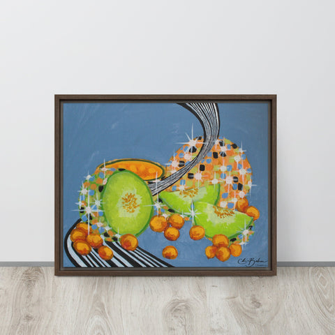 Upgraded Prints- DiscoFruit- Cantaloupe and Honeydew