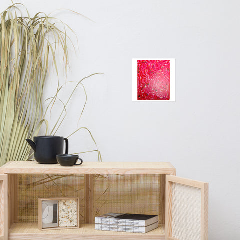 Basic Print- Water Reflections-Pink with Neon