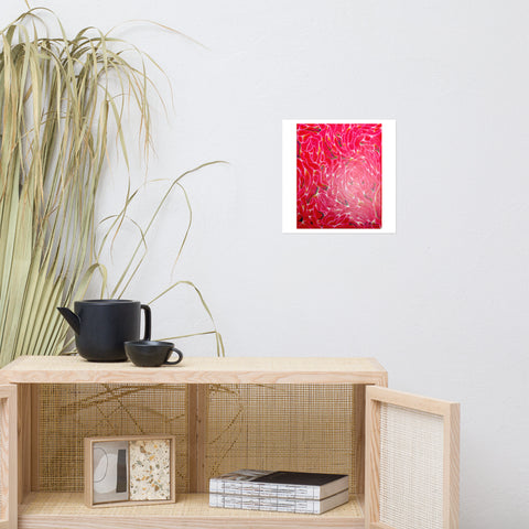 Basic Print- Water Reflections-Pink with Neon