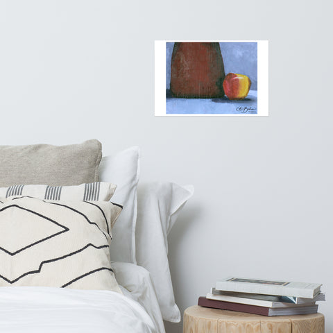 Basic Print-Red Vase and Apple