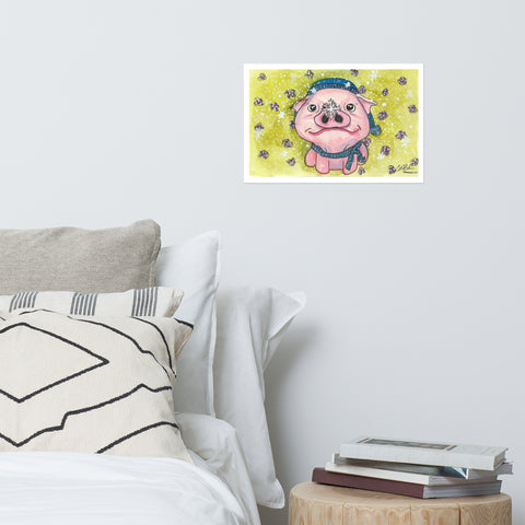 Basic Print- Pigs First Snow