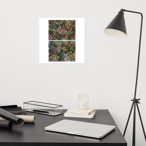 Basic Print- Abstract- Neon Checkered Together