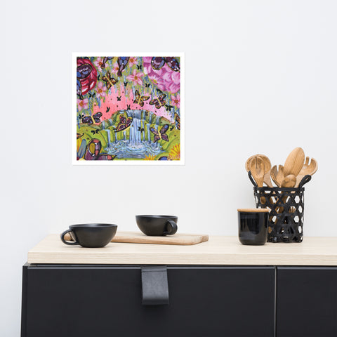 Basic Print-Butterfly- Flowers & Waterfalls