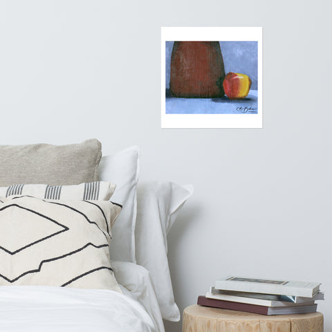 Basic Print-Red Vase and Apple