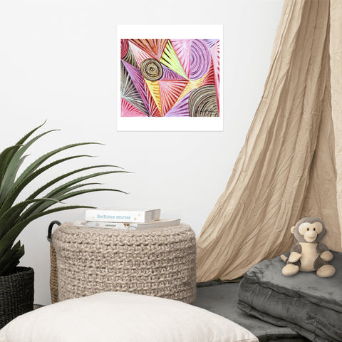 Basic Print-Abstract Rainbow Shapes