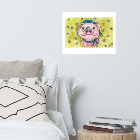 Basic Print- Pigs First Snow