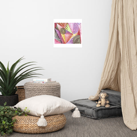 Basic Print-Abstract Rainbow Shapes