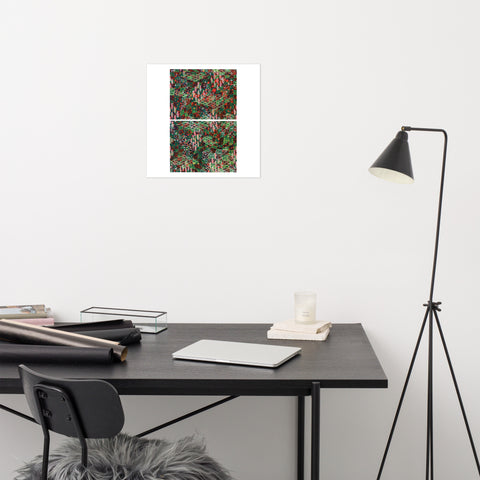 Basic Print- Abstract- Neon Checkered Together