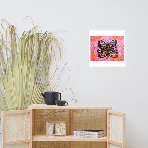 Basic Print- Butterfly- Checkered Mirrored