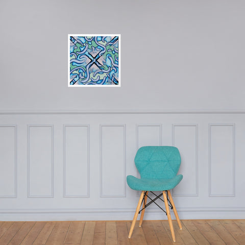 Basic Print-Blue and Green Abstract