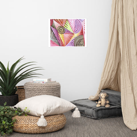 Basic Print-Abstract Rainbow Shapes