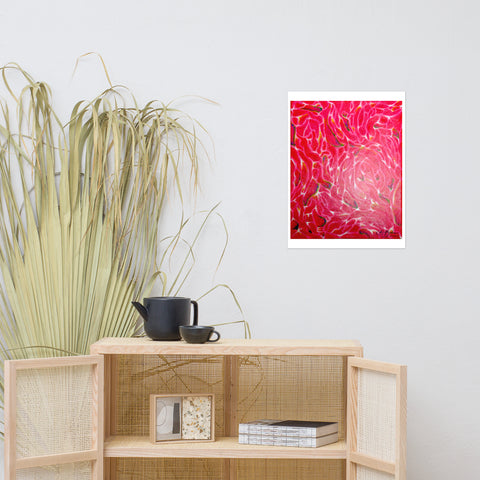 Basic Print- Water Reflections-Pink with Neon