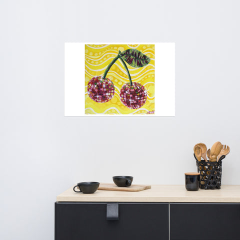 Basic Print- Disco Fruit- Cherries