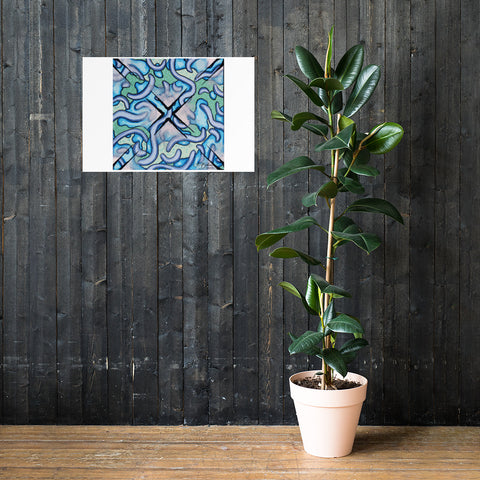 Basic Print-Blue and Green Abstract