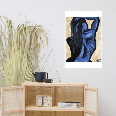 Basic Print-Blue Lady Back