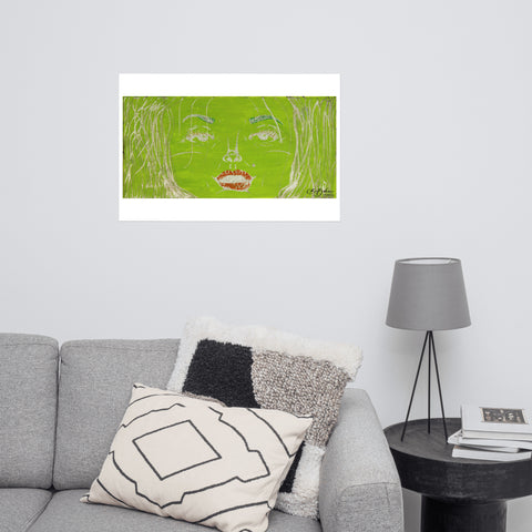 Basic Print-Green and Gold Lady