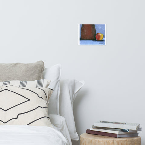 Basic Print-Red Vase and Apple