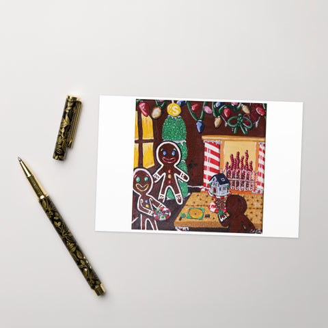 Greeting card- Gingerbread House From Within