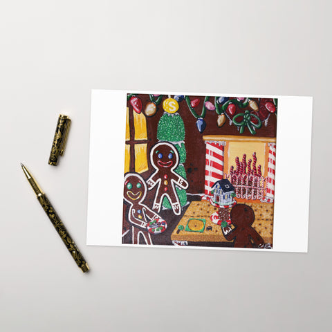 Greeting card- Gingerbread House From Within
