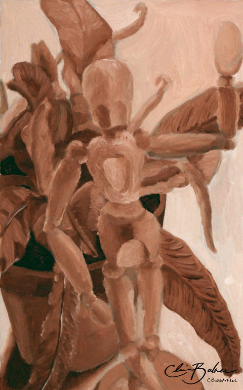 Sepia Mini Guy and Plant