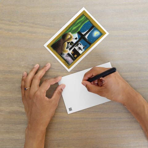 Postcard- Winter Window View