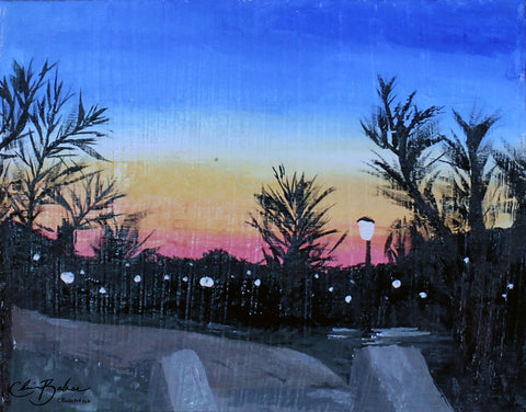 campus at night