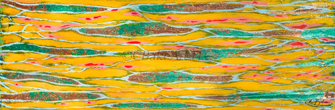 Abstract- Yellow and Metallic