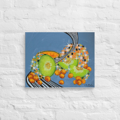 Upgraded Prints- DiscoFruit- Cantaloupe and Honeydew