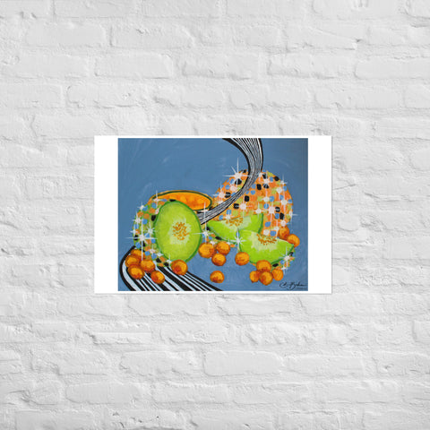 Basic Print- DiscoFruit- Honeydew and Cantaloupe