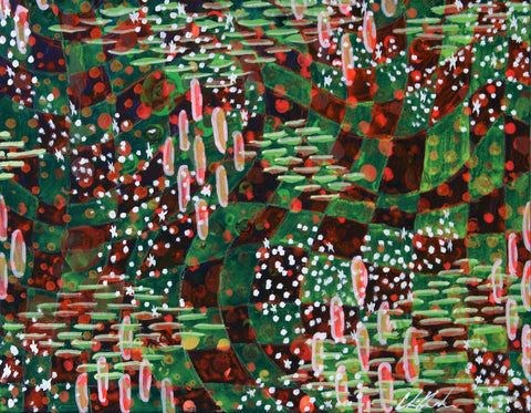 Abstract-Neon Checkered Together