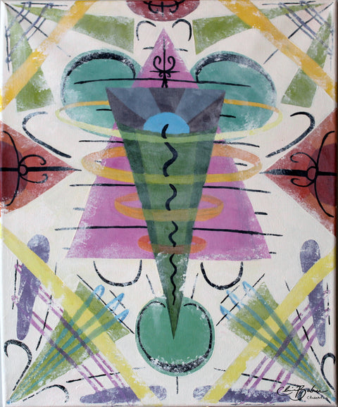 Basic Print-Abstract Rainbow Shapes and Lines