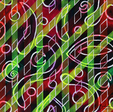 Neon Rainbow Abstract
