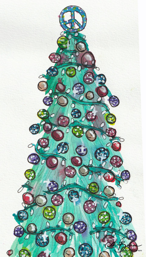 Greeting card- Peace Tree