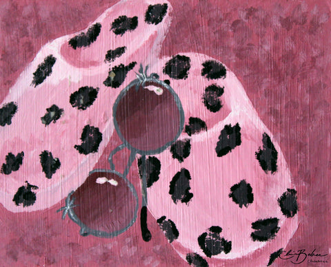Basic Print-Pink Slippers and Glasses