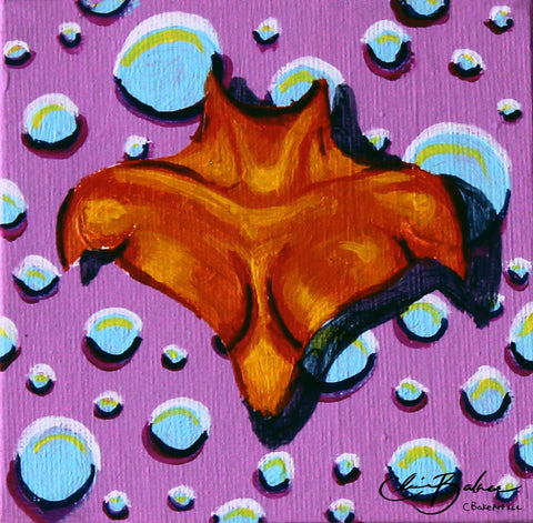 Basic Print-Square 5-Orange Chest