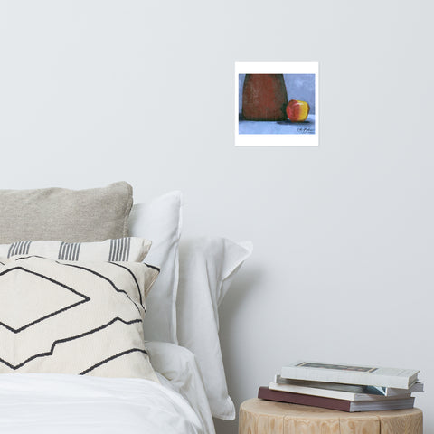 Basic Print-Red Vase and Apple