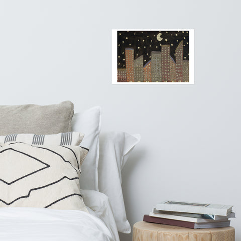 Basic Print-Night Skyline