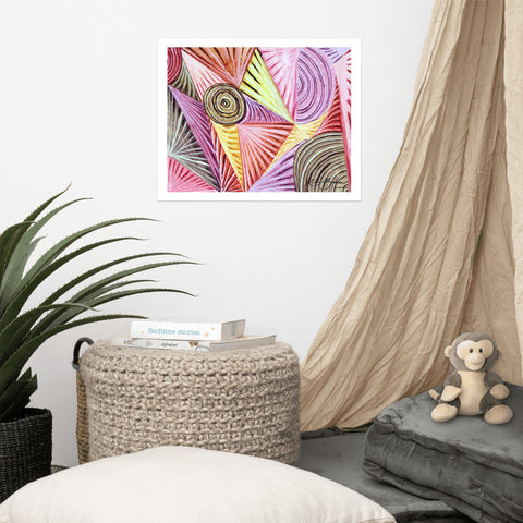 Basic Print-Abstract Rainbow Shapes