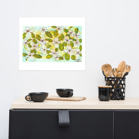 Basic Print- White and Pink Flowers