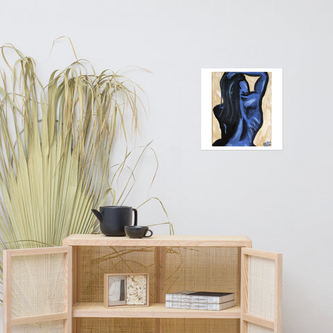 Basic Print-Blue Lady Back