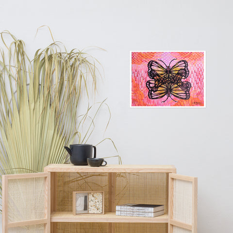 Basic Print- Butterfly- Checkered Mirrored