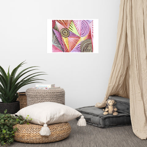 Basic Print-Abstract Rainbow Shapes