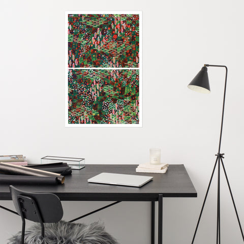 Basic Print- Abstract- Neon Checkered Together