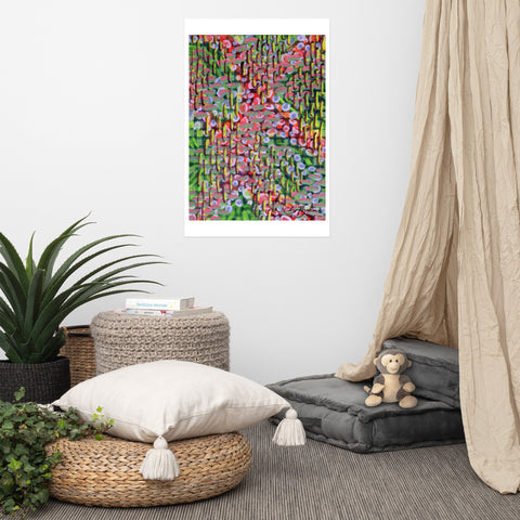 Basic Print- Abstract- Neon Rainbow Layers