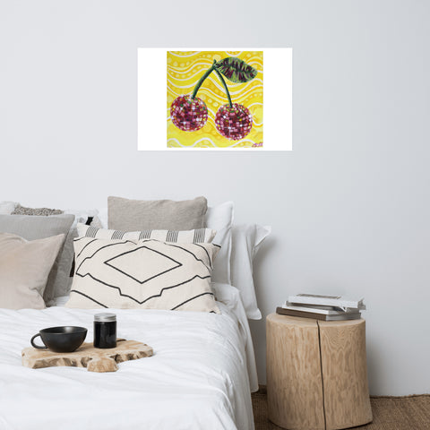 Basic Print- Disco Fruit- Cherries