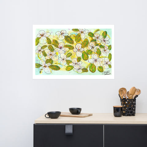 Basic Print- White and Pink Flowers