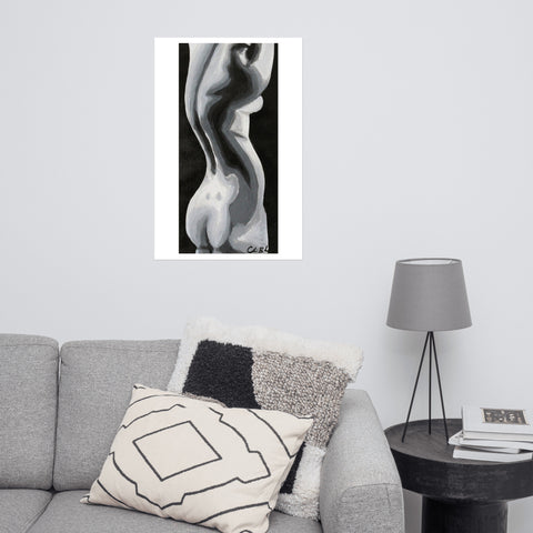 Basic Print-Statuesque Series- Grayscale F/Back
